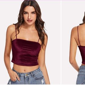 velvet crop top